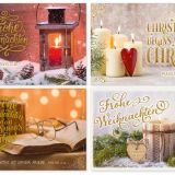 Minikarten Weihnachten "Fotomotiven" - 12 Stück